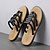 abordables Sandalias de Vacaciones-Sandalias casuales tejidas para hombre con correas ajustables, cómodas y transpirables, perfectas para salidas de verano y ropa de playa.