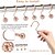 Duschvorhanghaken Ringe Set aus 12 S-förmigen dekorativen Duschvorhanghaken rostfreie Metall-Duschringe für das Badezimmer preiswerte Duschvorhänge-Duschvorhanghaken Ringe Set aus 12 S-förmigen dekorativen Duschvorhanghaken rostfreie Metall-Duschringe für das Badezimmer