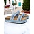 economico Infradito da Vacanza-sandali infradito intrecciati blu boho da donna – pantofole etniche con plateau per vacanze al mare e outfit estivi casual