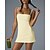 preiswerte Damenkleid-Damen Patchwork Tenniskleid mit integrierten Shorts und BH Sportkleid Ärmellos Kontrastbindung Atmungsaktiv Tennis Pickleball Träger Kleid Schwarz Gelb Dunkelmarine Tennisbekleidung