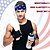 billige Tilbehør til hårstyling-Amerikanske flaggpannebånd for menn 4. juli patriotisk vridd hårbånd rød hvit blå elastisk atletisk hårtilbehør til USAs uavhengighetsdag minnedag