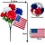 abordables Décoration du Jour de l&amp;#39;Indépendance-4 bouquets de fleurs artificielles patriotiques, fleur rouge bleu blanc avec drapeaux pour le jour de l&#039;indépendance du 4 juillet, décorations de bouquet pour le jour du souvenir pour la tombe du jour