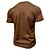cheap Casual Henley Tee-Men's Waffle Henley Shirt Tee Short Sleeve Solid Color Plain Solid Casual Buttons Henley Outdoor Casual Daily Summer Spring &amp;  Fall Dark Brown Black Gray Henley T-Shirt