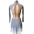 cheap Figure Skating Dresses-Figure Skating Dress Women's Girls' Ice Skating Dress Black Light Grey Patchwork Open Back Mesh High Elasticity Training Competition Skating Wear Classic Crystal / Rhinestone Long Sleeve Ice Skating
