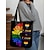 billiga Hand- och toteväskor-HBTQ-prideväska med regnbågstryck av katt/hjärta/solros – kärlek är kärlek-design, slitstark axelväska i canvas för kvinnor och män, perfekt för parader, festivaler och dagligt bruk