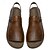 cheap Vacation Sandals-Men&#039;s Brown Faux Leather Slingback Sandals with Adjustable Buckle - Versatile Footwear for Outdoor and Casual Wear