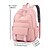 baratos Mochilas de Faculdade-Mochila de nylon impermeável cor macaroon da moda feminina, grande capacidade, vários compartimentos, design durável, alças ajustáveis, adequada para escola, faculdade e uso diário