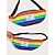 billiga Crossbodyväskor-Universell midjeväska med regnbågsfärgad dragkedja för kvinnor - färgglad pride-midjeväska med justerbar axelrem för HBTQ-festivaler, resor och dagligt bruk