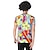 billiga Grafiska T-shirts &amp; Hoodies-Hippie Cosplay-kostym T-shirt Regnbåge Grafisk Till Herr Vuxna Halloween Karnival 3D-utskrift Gata Festival