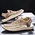 abordables Sandalias de Vacaciones-Zapatillas deportivas para hombre en color beige y tostado, con parte superior de punto y suela flexible para actividades al aire libre y uso diario.