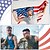 billige Tilbehør til hårstyling-Amerikanske flaggpannebånd for menn 4. juli patriotisk vridd hårbånd rød hvit blå elastisk atletisk hårtilbehør til USAs uavhengighetsdag minnedag