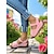 cheap Comfort Sandals-Women&#039;s Green Strappy Sandals with Hook-and-Loop Closure – Lightweight Walking Shoes for Casual Wear