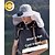 abordables Faros delanteros-Sombrero de pesca al aire libre con ventilador solar de ala ancha - 1 pieza, chal de protección para el cuello, protección solar, transpirable y refrescante, perfecto para campamentos de verano, senderismo y aventuras de pesca