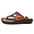 preiswerte Urlaubsandalen-Herren-Flip-Flops aus braunem Kunstleder im Vintage-Stil mit robuster Anti-Rutsch-Sohle – Outdoor-Zehentrennersandalen für Sommerwanderungen, Strandabenteuer und den täglichen Freizeitgebrauch