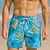abordables Pantalones Cortos Élite para Hombres-Hombre Pantalón corto Pantalones cortos de playa Correa Graphic Hoja Animal Transpirable Secado rápido Longitud de la rodilla Exterior Vacaciones Hogar Vacaciones Estilo Étnico Azul cielo Ejercito