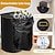 cheap Recycling Bin-Recycling Bin for Kitchen Indoor Home, 100L D-Shaped Foldable Trash Can with Bamboo Frame, Oxford Fabric, Removable Polyester Inner Bags, 5 Rod Support, Ideal Waste Sorter for Bedroom Dorm Hotel