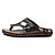 preiswerte Urlaubsandalen-Herren-Flip-Flops aus braunem Kunstleder im Vintage-Stil mit robuster Anti-Rutsch-Sohle – Outdoor-Zehentrennersandalen für Sommerwanderungen, Strandabenteuer und den täglichen Freizeitgebrauch