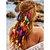 billige Tilbehør til hårstyling-Boho regnbue indiske pannebånd hippie fjærhodeplagg justerbart langt fjærhårtilbehør for kvinner og jenter