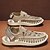 abordables Sandalias de Vacaciones-Zapatillas deportivas para hombre en color beige y tostado, con parte superior de punto y suela flexible para actividades al aire libre y uso diario.