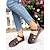 abordables Sandalias planas de mujer-Zapatos de pescador de piel sintética verde para mujer con tira en el tobillo: planos casuales vintage para jardín, patio o recados de verano.