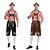 levne lederhosen-Oktoberfest Úbory Lederhosen Tričko Bavorský Mnichov Louky Pánské Karneval Pivní festival Tradiční Styl Tkanina