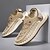 abordables Sandalias de Vacaciones-Zapatillas deportivas para hombre en color beige y tostado, con parte superior de punto y suela flexible para actividades al aire libre y uso diario.