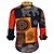 billige Topper-Retro / vintage Bohem 1970erne قميص Hippie Stamme Afrikansk mønster Kostyme Herre Halloween Karneval Gate dans Retro-temafest Festival Voksne Trøye