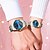 baratos Relógios Quartz-Relógio de casal elegante com design simples de strass e mostrador de losango ipx7 à prova d&#039;água calendário luminoso data pulseira de aço relógio de quartzo presente de dia dos namorados (1 relógio