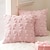 billige Trender innen puter-Fløyelsbroderi Rosa dekorative kastputer Deksel 1 stk Myk kvadratisk sofaputepute til soverom stue sofa stol