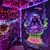 halpa Blacklight -kuvakudokset-Mustavalolampun seinävaate hohtava pimeässä hohtava juhla UV-reaktiivinen meditoiva karhu eläin trippy sumuinen roikkuva seinävaate seinätaide muraali olohuoneeseen makuuhuoneeseen