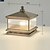 ieftine Post Light-Lampă de exterior modernă cu stâlpi pentru gard exterior, cu abajur acrilic, finisaj negru, stâlpi pătrați impermeabili IP65 pentru verandă, ușă, curte din față
