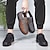 economico Scarpe Casual con Lacci-sneakers slip-on da uomo marroni e beige con design elastico: calzature leggere e flessibili per uscite casual, viaggi e uso quotidiano
