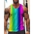 economico T-shirt Grafiche Arcobaleno-LGBTQ Halloween Canotta Orgoglio Casual Strisce arcobaleno Adulti Per uomo Carnevale Club Parata dell&#039;Orgoglio Mese dell&#039;orgoglio Costumi di Halloween facili Vestirsi