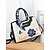 abordables Bolsos de mano y tote-Bolso de mano de piel sintética bordado para mujer con detalle de bufanda: elegante bolso de mano con asa superior y bandolera floral para la oficina, bodas y salidas diarias.