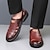 abordables Sandalias de Vacaciones-Sandalias de piel marrón para hombre con diseño de corte transpirable: calzado cómodo para verano, playa y actividades al aire libre.