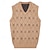 billiga Herrarnas Elite Tröjor &amp; Koftor-Herr Tröja väst Sticka Geometrisk V-hals Smart Casual Formell Semester Kläder Vår Höst Vin Mörkgrön S M L
