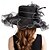billige Festhatter-Elegant organza derbyhatt for kvinner med bred brem, solhatter til bryllup, teselskap, fascinatorhatt