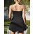 preiswerte Damenkleid-Damen Patchwork Tenniskleid mit integrierten Shorts und BH Sportkleid Ärmellos Kontrastbindung Atmungsaktiv Tennis Pickleball Träger Kleid Schwarz Gelb Dunkelmarine Tennisbekleidung