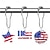 cheap Shower Curtains-1pc 4th of July Shower Curtain Hooks With Ball Bearings, American Patriotic Blue White Red Curtain Tiebacks, Independence Day For Bathroom Accessories