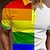 economico Polo stampata da uomo-Per uomo Arcobaleno Polo Hawaiane Maglia da golf Manica Corta Magliette polo Camicie con Colletto Casual Abbigliamento mare Abbigliamento da vacanza Abbigliamento tropicale Abiti da festa Stampa 3D
