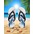 preiswerte Lässige Sandalen-Flip-Flops für Damen mit Blumenmuster, weicher Gummisohle und schwarzen Riemen, leichte Strandsandalen für den Sommerurlaub, den Pool und den Alltag