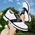cheap Men&#039;s Golf Shoes-Men&#039;s Classic Black and White Golf Shoes with Faux Leather Upper - Versatile Design for Golf and Casual Wear