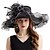 billige Festhatter-Elegant organza derbyhatt for kvinner med bred brem, solhatter til bryllup, teselskap, fascinatorhatt