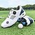 preiswerte Herren Golfschuhe-Weiß-blaue Golfschuhe für Herren mit atmungsaktivem Mesh-Obermaterial – erstklassiger Komfort und Stabilität für Golfbegeisterte
