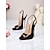 abordables Fête de la Vie Nocturne-Escarpins à bride arrière en cuir verni rouge pour femmes avec talon aiguille et bout ouvert - talons hauts sexy pour les soirées