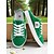 cheap Women&#039;s Sneakers-Women&#039;s Green Canvas Slip-On Sneakers with Lace-Up Design – Comfortable Backless Trainers, Ideal for Walking, Shopping, School Runs &amp; Casual Summer Days