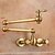 levne Kuchyňské baterie-Kuchyňská vodovodní baterie - Jedna rukojeť, dva otvory Galvanicky potažený Plnička hrnců Baterie na střed Retro Kitchen Taps