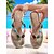 ieftine Sandale de vacanță-Sandale tip platformă cu mărgele pentru femei – sandale boho colorate cu talpă espadrilă pentru vacanțe la plajă, petreceri la piscină și ținute de vară la stațiuni