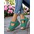 cheap Comfort Sandals-Women&#039;s Green Strappy Sandals with Hook-and-Loop Closure – Lightweight Walking Shoes for Casual Wear