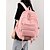 baratos Mochilas de Faculdade-Mochila de nylon impermeável cor macaroon da moda feminina, grande capacidade, vários compartimentos, design durável, alças ajustáveis, adequada para escola, faculdade e uso diário